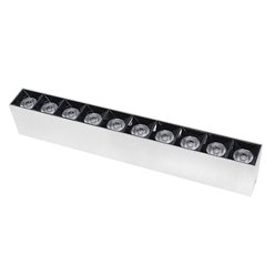 Lampa liniowa LED 30W natynkowa biało-czarna - neutralna