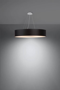 Lampa wisząca SKALA okrągła 80 cm 6xE27 czarna