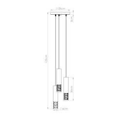 Lampa wisząca potrójna Lami 3P 3xGU10 okrągła biała