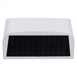 Biała lampa solarna elewacyjna 6W 4000K z czujnikiem