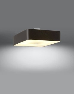 Lampa sufitowa LOKKO kwadratowa 55x55 5xE27 czarna