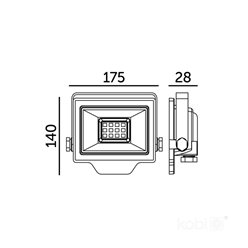 Halogen / naświetlacz LED 50W 3500lm SMD IP65 czarny - barwa biała zimna