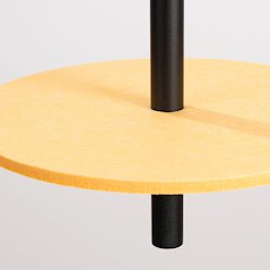 Lampa wisząca filcowa Feltro 1xG9 czarno-żółta