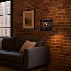 Lampa podłogowa 1xE27 Morgan dekoracyjna 160cm czarna