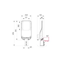 Lampa uliczna LED 150W Camino 21000lm 4000K