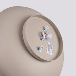 Lampa sufitowa okrągła Omiq 4xE27 taupe