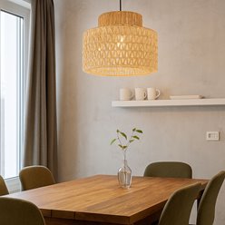 Lampa wisząca Boho 1xE27 z plecionym kloszem 30cm