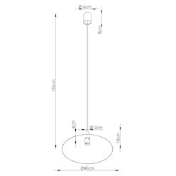Lampa wisząca stożkowy klosz Nox 40cm 1xE27 biała