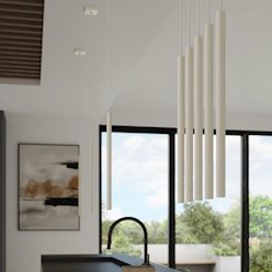 Lampa wisząca pojedyncza tuba Pastelo 1xG9 beżowa