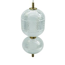 Lampa wisząca LED podwójna Amelia 30W - złota