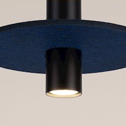 Lampa wisząca filcowa Pelta 1xGU10 czarno-granatowa