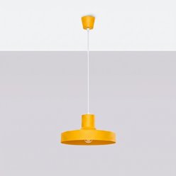 Lampa wisząca klasyczna Bilo 1xE27 żółta