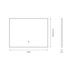 Lustro z oświetleniem LED 60x80cm Wonder 20W 3CCT