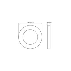 okrągły panel LED 12W easyfix barwa ciepła