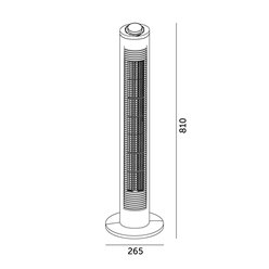 Wentylator kolumnowy Windstar 45W 81cm - czarny