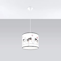 Lampa wisząca dziecięca Cat 30 1xE27 wielokolorowa