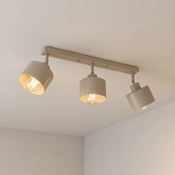 Lampa sufitowa Loft 3xE27 Elena listwa beżowa