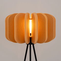 Lampa podłogowa filcowa Mula 45cm 1xE27 żółta