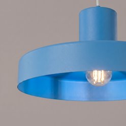 Lampa wisząca klasyczna Bilo 1xE27 błękitna
