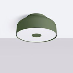 Lampa sufitowa okrągła Omiq 4xE27 zielona oliwkowa