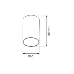 Halogen natynkowy okrągły 1xGU10 Ricky Złoty
