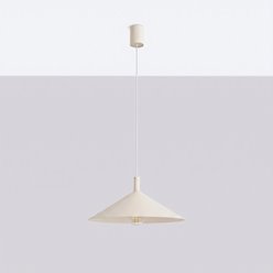 Lampa wisząca stożkowy klosz Nox 40cm 1xE27 beżowa
