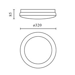 Plafoniera LED IP65 Dali Ledis 16W 1600lm 3CCT