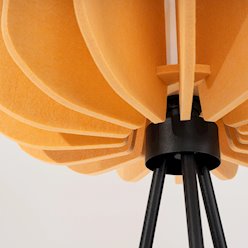 Lampa podłogowa filcowa Mula 45cm 1xE27 żółta