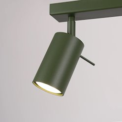 Kinkiet listwa z reflektorami Ring 4xGU10 zielony oliwkowy