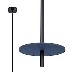 Lampa wisząca filcowa Feltro 1xG9 czarno-granatowa