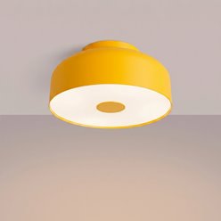 Lampa sufitowa okrągła Omiq 4xE27 żółta