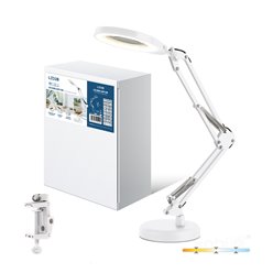 Lampka biurkowa LED Auriq z lupą 10W CCT biała