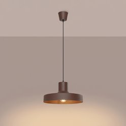 Lampa wisząca klasyczna Bilo 1xE27 brązowa