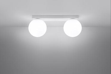 Lampa sufitowa mleczne kule YOLI 2xG9 biała