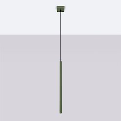 Lampa wisząca pojedyncza tuba Pastelo 1xG9 zielona oliwka