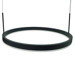 Lampa wiszące okręgi Magnum 102W CCT czarna z pilotem