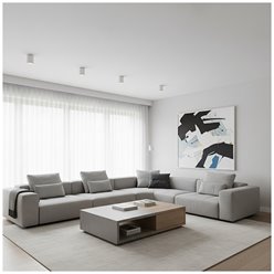 Lampa natynkowa okrągła 85x96mm GX53 biała