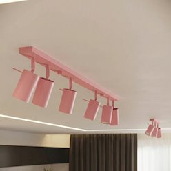 Kinkiet listwa z reflektorami Ring 2xGU10 różowy