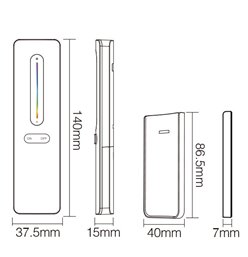 Pilot Mi-Light C4 RGB-CCT biały z uchwytem