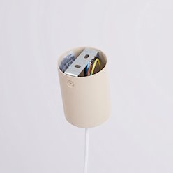Lampa wisząca stożkowy klosz Nox 40cm 1xE27 beżowa
