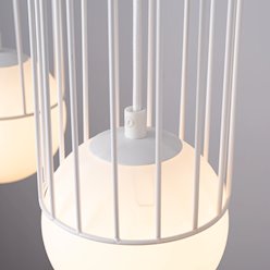 Lampa wisząca potrójna Brina listwa 3xG9 biała