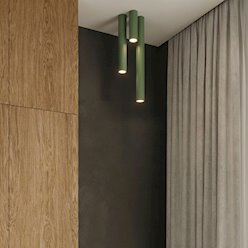 Tuba sufitowa Lagos 10 cm 1xGU10 zielony oliwkowy