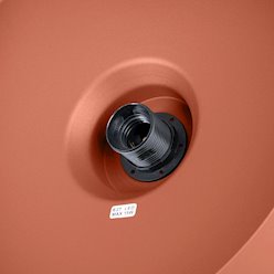 Lampa wisząca klasyczna Bilo 1xE27 ochra czerwona