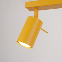 Kinkiet listwa z reflektorami Ring 6xGU10 żółty