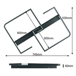 Lampa sufitowa LED Megao czarna 48W 4100lm 4000K