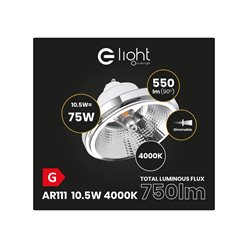 Żarówka LED AR111 GU10 10,5W 4000K Biała Ściemnialna