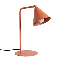 Lampa biurkowa ze stożkowym kloszem Nox 1xE14 ochra czerwona