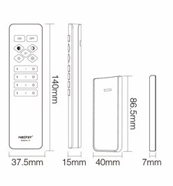 Pilot Mi-Light C1 Mono+CCT biały - 4 strefy