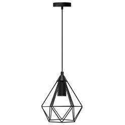 Lampa wisząca Diamond Deco 1xE27 - czarna