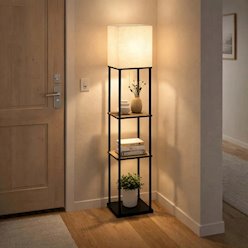 Lampa stojąca Square 1xE27 160cm czarna